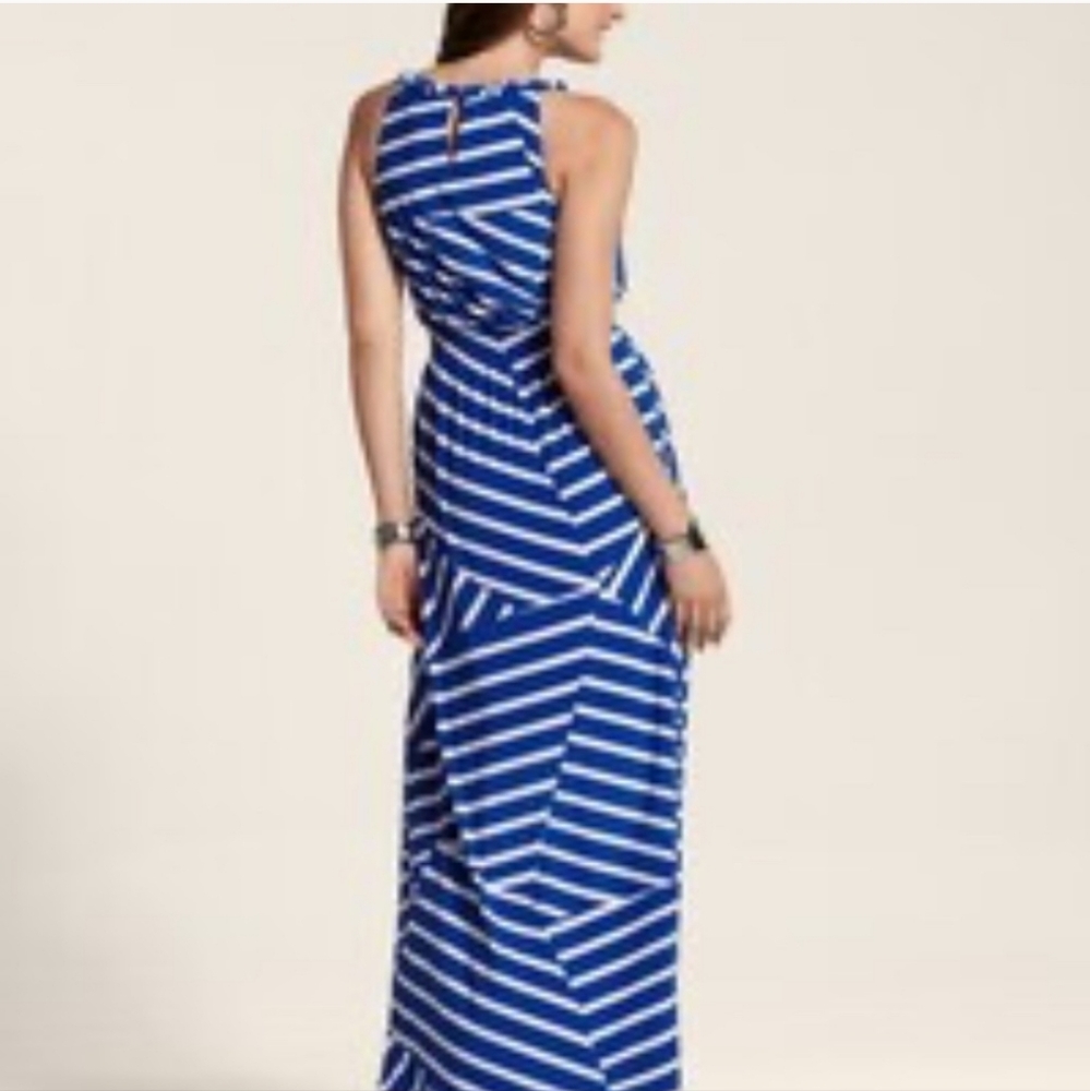 Chico's Blue and White Striped Dress